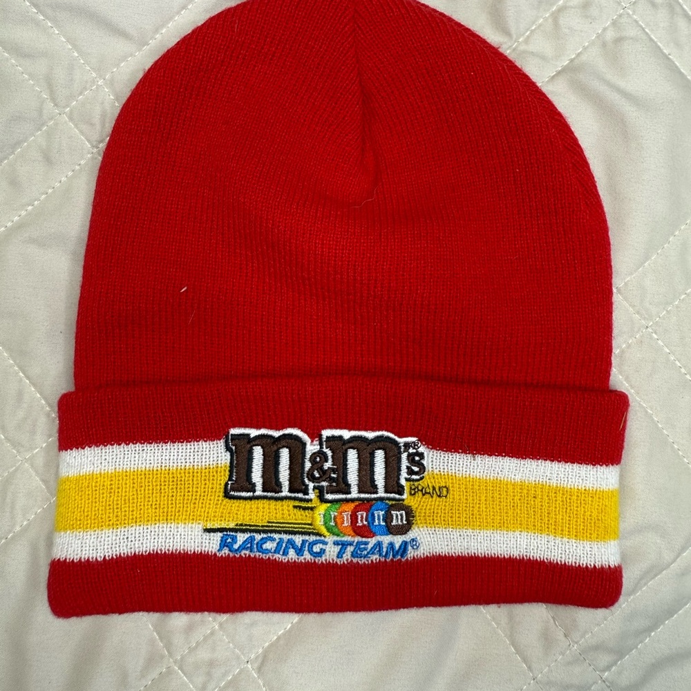 M&Ms NASCAR Racing team Memorabilia #38 Red Knit Beanie